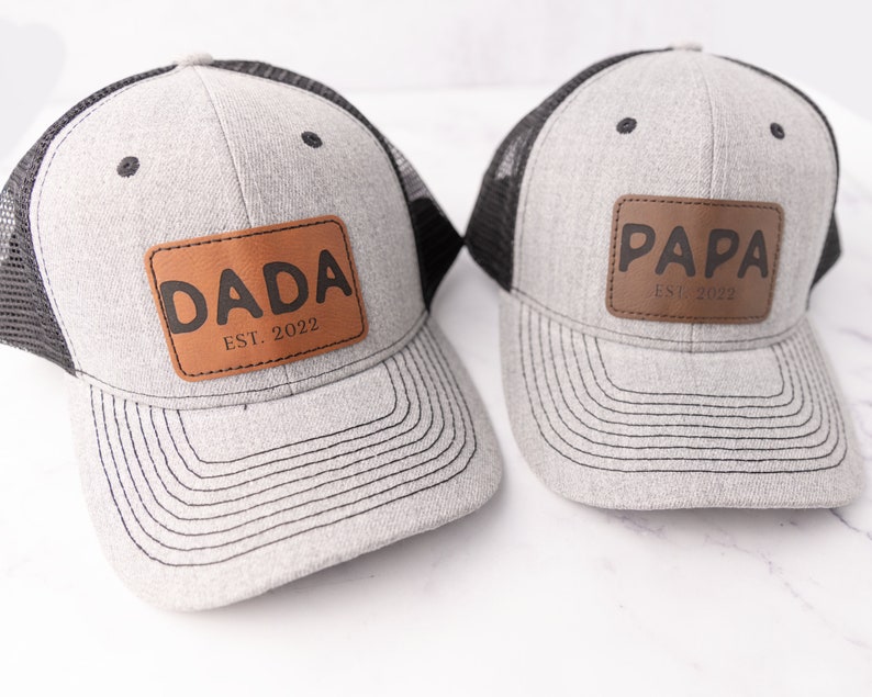 Father's Day Custom Hat, Patch Cap, Est 2022, New Dad Gift, Papa, Grandpa, Pop Pop, Dada, Daddy, Poppy, Custom Patch Hat, Trucker Hat image 6