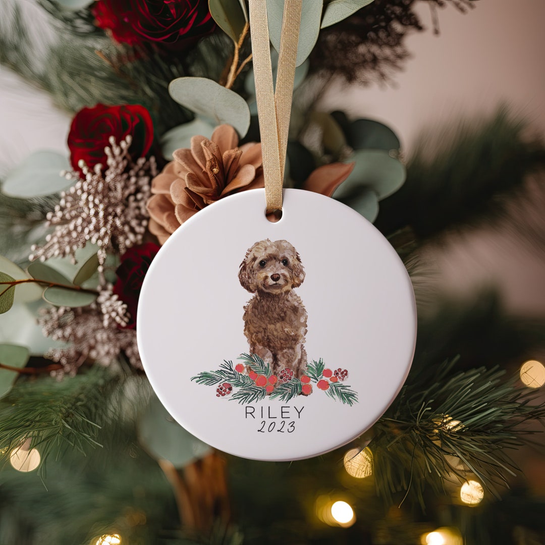 Brown Cockapoo Christmas Ornament, Cockapoo Christmas Gift, Cockapoo 