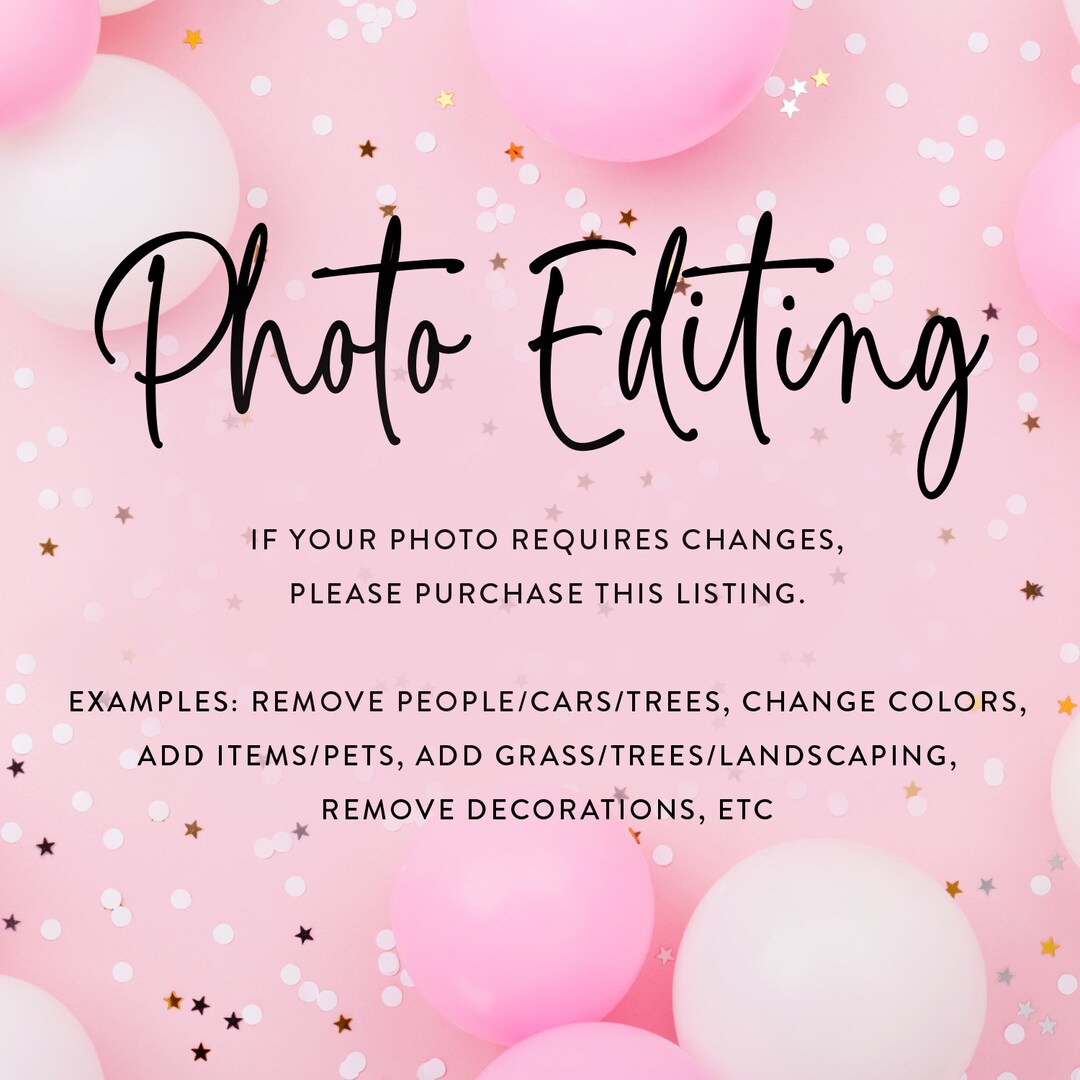 Photo Editing Etsy