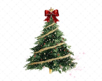 Coquette Red Bow Christmas Tree Png, Glitter Tree Sublimation Design, Sequin, Digital Download, Clipart, Trending png, Holiday files