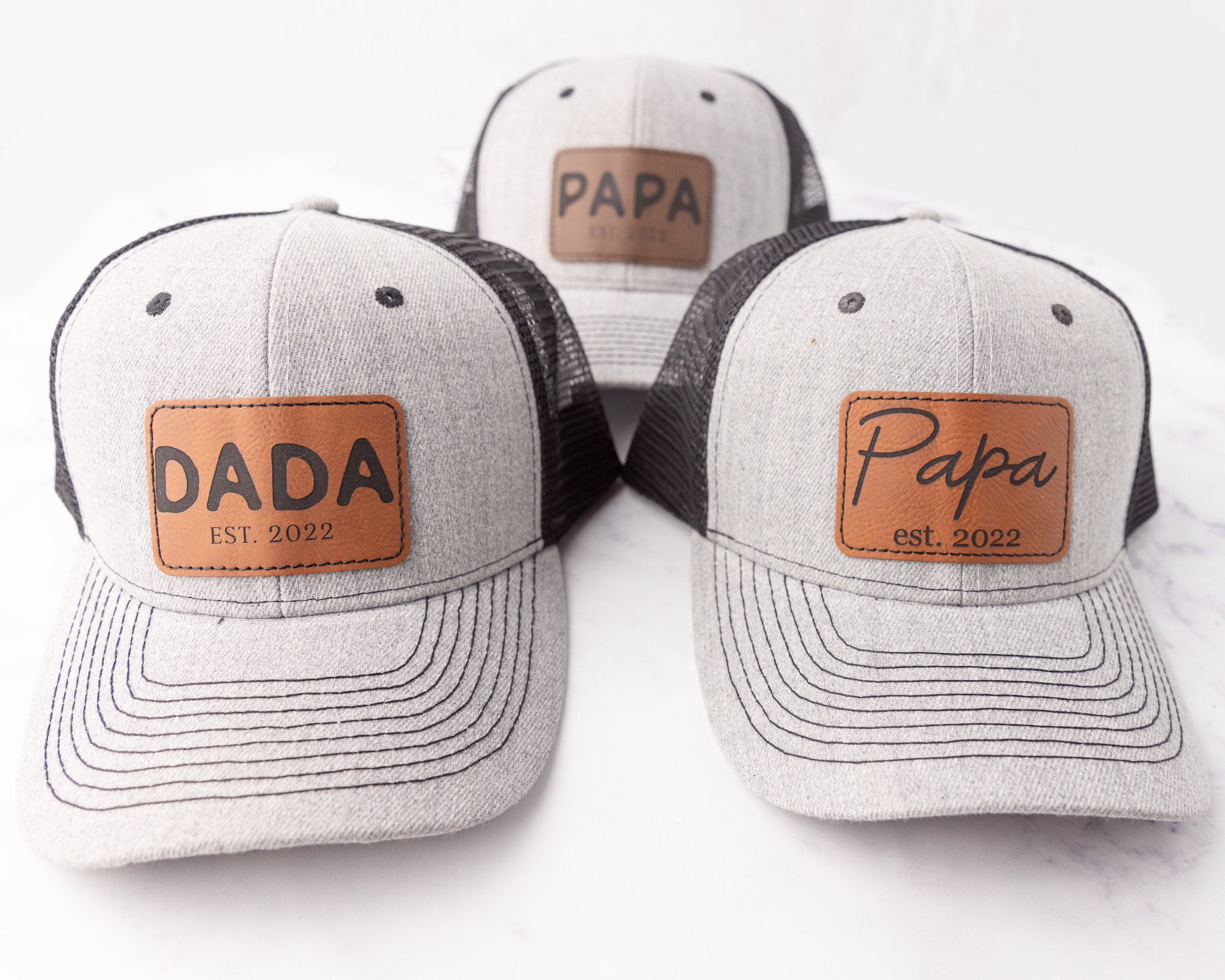 Father's Day Custom Hat, Patch Cap, Est 2022, New Dad Gift, Papa