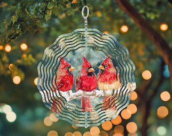 Cardinal Wind Spinner PNG Design, Christmas Sublimation png for wind spinners, Winter png, Digital Download, Instant png file download
