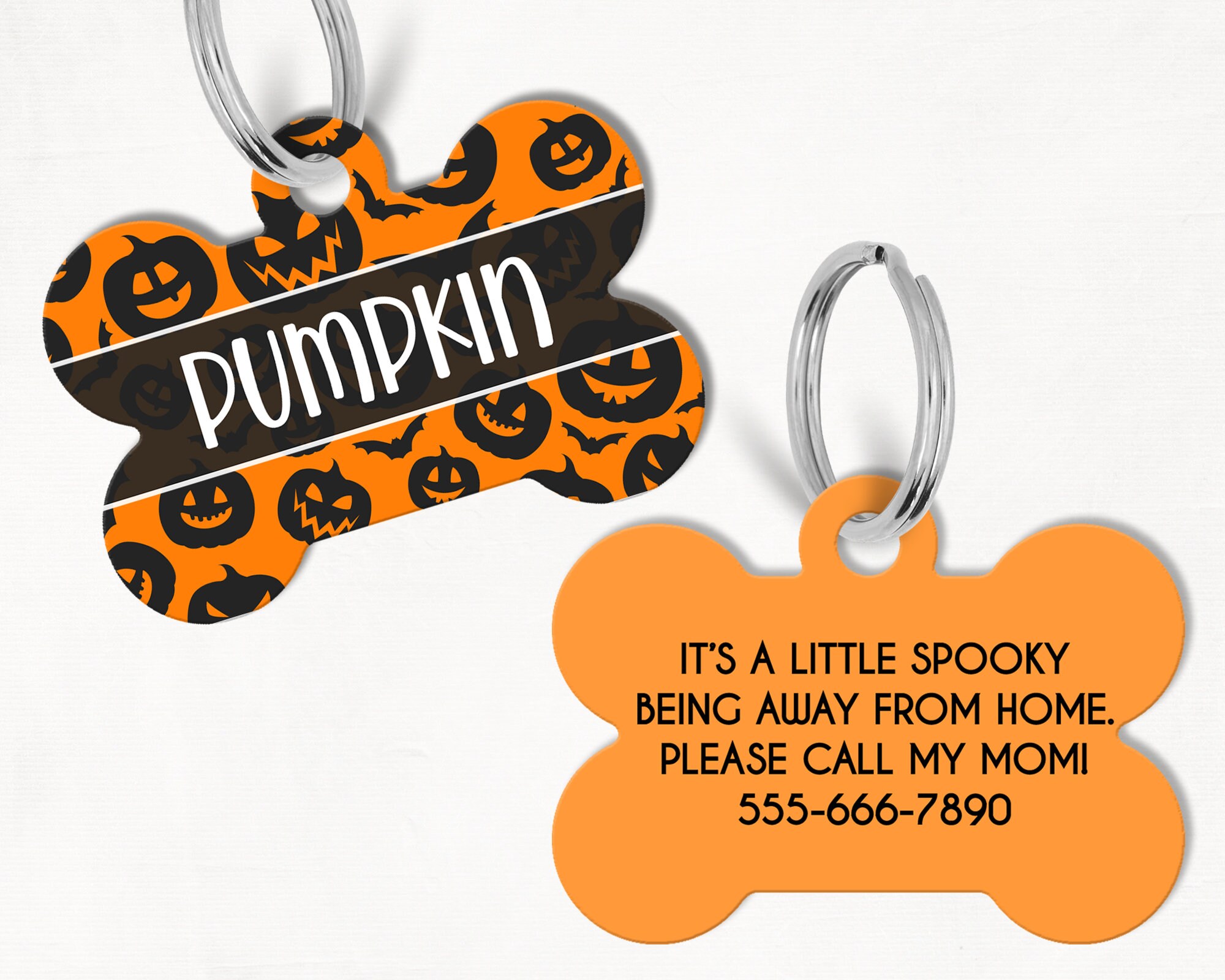 pumpkin dog tag