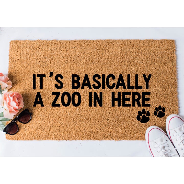 Zoo in Here Doormat, Funny Doormat, Dog Doormat, Dog Lover Gift, Funn…