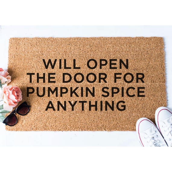 open door welcome mat image will open door for pumpkin spice doormat mat funny etsy open door welcome mat image will open door for pumpkin spice doormat mat funny etsy