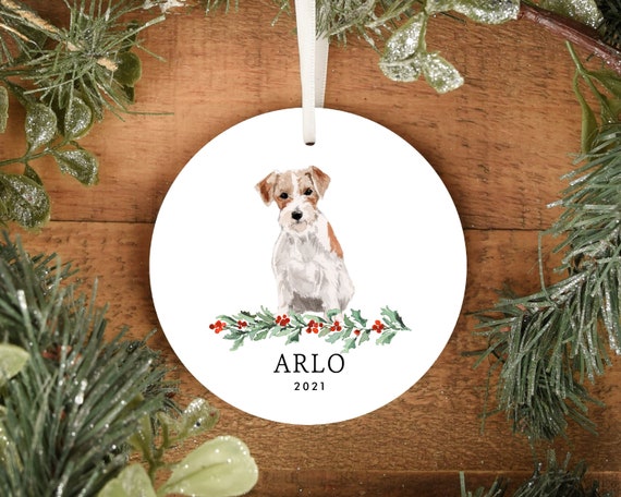 Jack Russel Terrier Dad Mom Gift Memorial Personalized Jack Russel Terrier Christmas Ornament