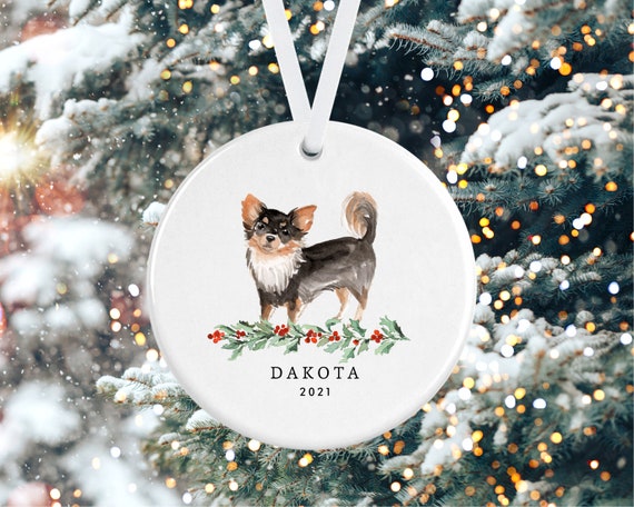 Custom Chihuahua Slate Ornament Personalized Memorial for your Pet 