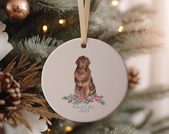 Newfoundland Dog Ornament, Custom Dog Ornament, Dog Mom, Custom Christmas Ornament, 2021 Ornament, Personalized Christmas Decoration