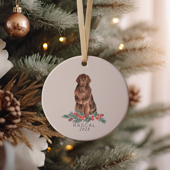 Newfoundland Dog Ornament Custom Dog Ornament Dog Mom Custom