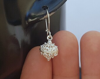 Dubrovnik Filigree Ball Earrings, Solid Silver Filigree Earrings, Everyday Earrings, Croatian Jewelry, Simple Silver Earrings, Sterling