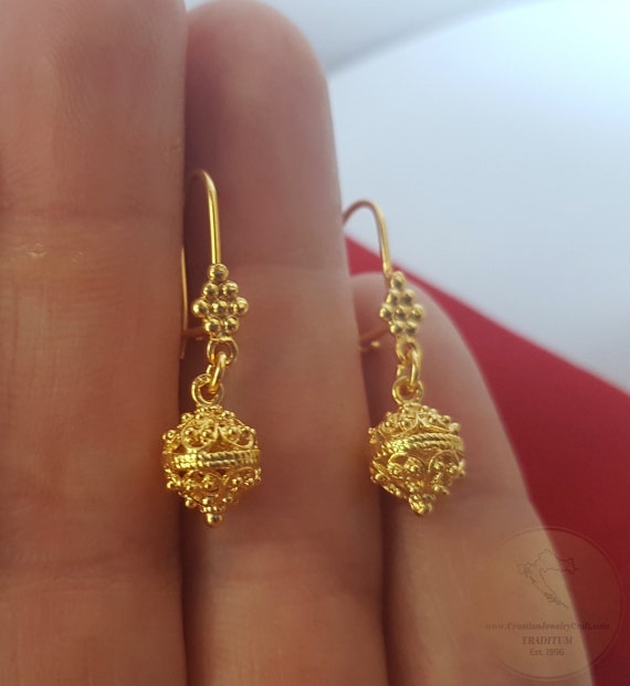 14K Yellow Gold Diamond-Cut Multi Circle Dangle Ear Wire Hook Earrings 36mm  | eBay