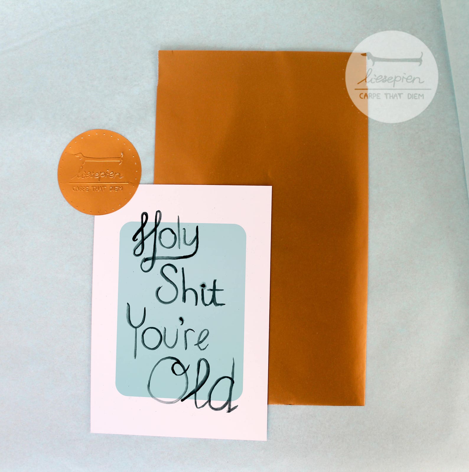 Holy shit you're old A6 postcard // Funny birthday card | Etsy