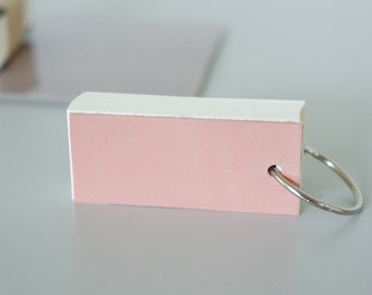Mini Notizbuch Vokabeltrainer Leder - rosa