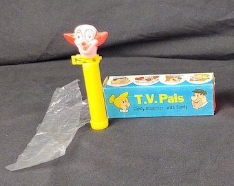 Vintage TV Pals Bozo Clown Candy Dispenser Mint in Box With Original Wrapper, EXTREMELY RARE, Like Pez or Totem