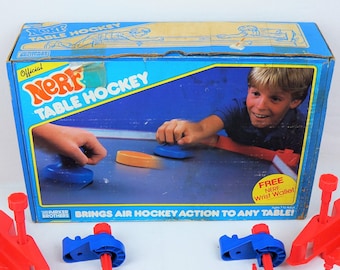 Vintage 80s NERF Parker Brothers Air Hockey In Original Box