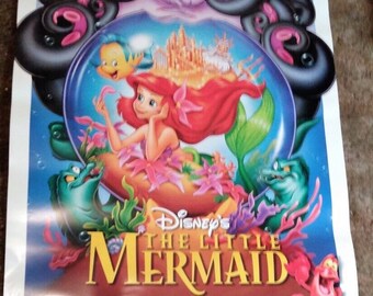 Original Disney's The Little Mermaid One Sheet Movie Poster 27"x41"