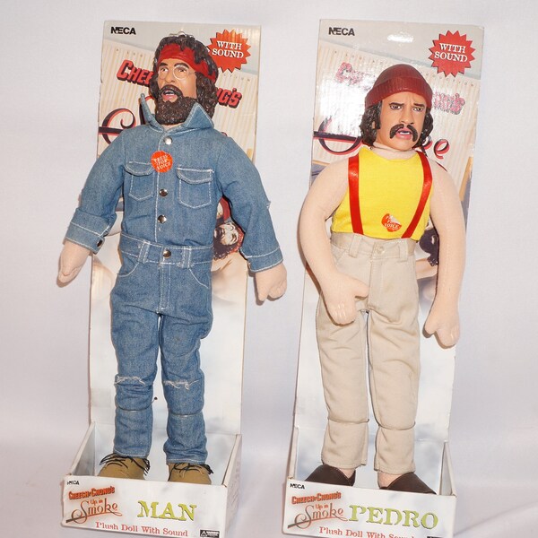 18" Cheech and Chong Talking Plush Figures -- "Awww Man, my dog ate my stash!"