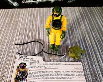 1985 GI Joe Airtight, Hasbro ARAH, Complete With File Card