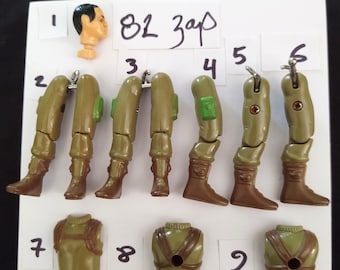 Hasbro GI Joe ARAH 1982 Zap Figure Body Parts