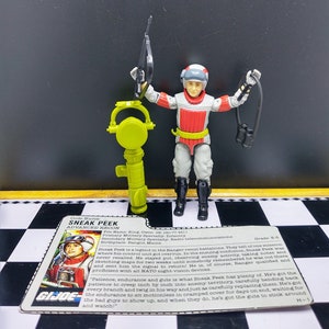 1987 GI Joe Sneak Peak With File Card and Accessories, Hasbro ARAH
