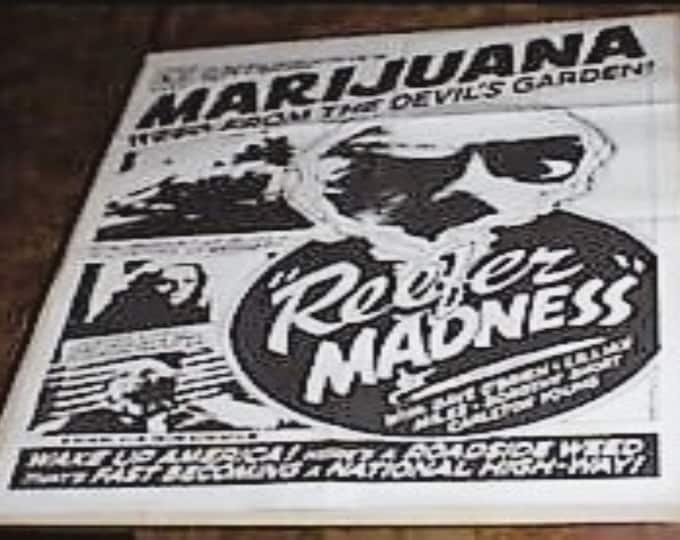 Featured listing image: Original Reefer Madness Re-Release 1972 One Sheet Movie Poster 27"x41"