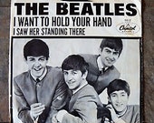 Beatles 45 quot I want to hold your hand quot quot I saw her standing there quot HTF West Coast Release 1 13 1964, Capitol Records 50XX
