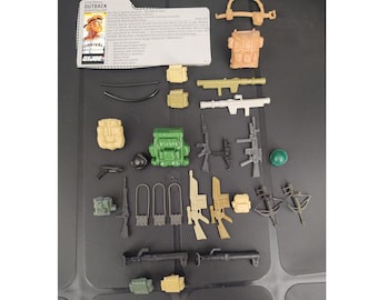 1982-2003 Hasbro GI Joe ARAH Action Figure Accessories, Weapons, Backpacks, File Cards