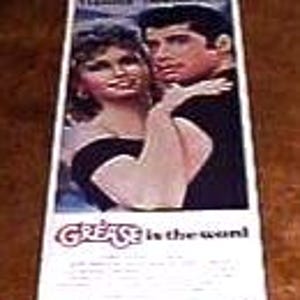 Grease Original Insert Movie Theater Poster 14&quot;x36&quot;
