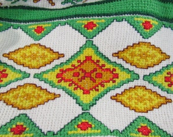 Vintage Hand Knit Arizona Blanket