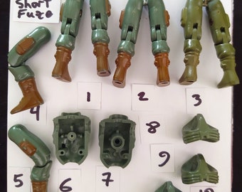 Hasbro GI Joe ARAH 1982 Short Fuze Action Figure Body Parts