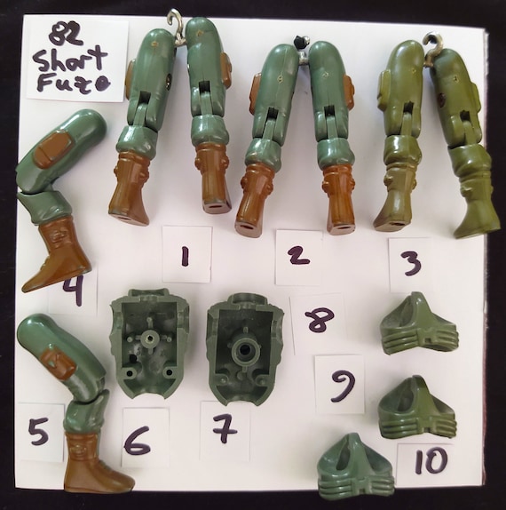 Hasbro GI Joe ARAH 1982 Short Fuze Action Figure Body Parts - Etsy