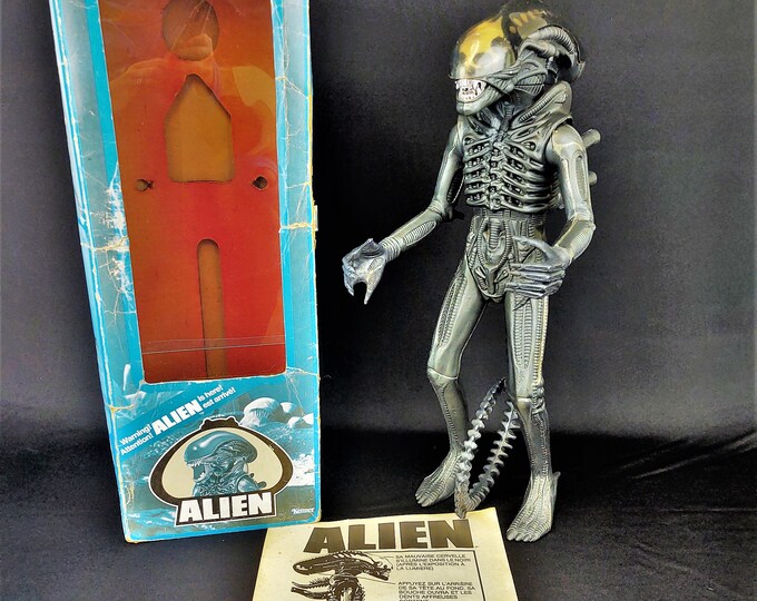 Featured listing image: Vintage 1979 Kenner Alien Xenomorph Big Chap, Complete in Box W/Original Insert, Poster, Dome, Jaws, Excellent, Rare French Canadian Version