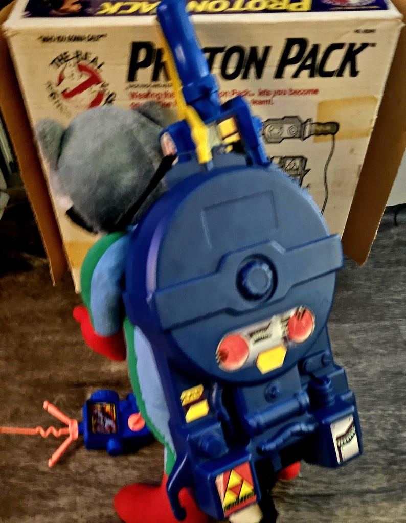 Plug Without A Back Box Vintage 1984 Kenner the Real Ghostbusters Proton Pack With PKE Meter in ...
