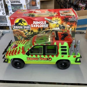 Complete Vintage 1993 Kenner Jurassic Park Jungle Explorer Vehicle Jeep Toy Car