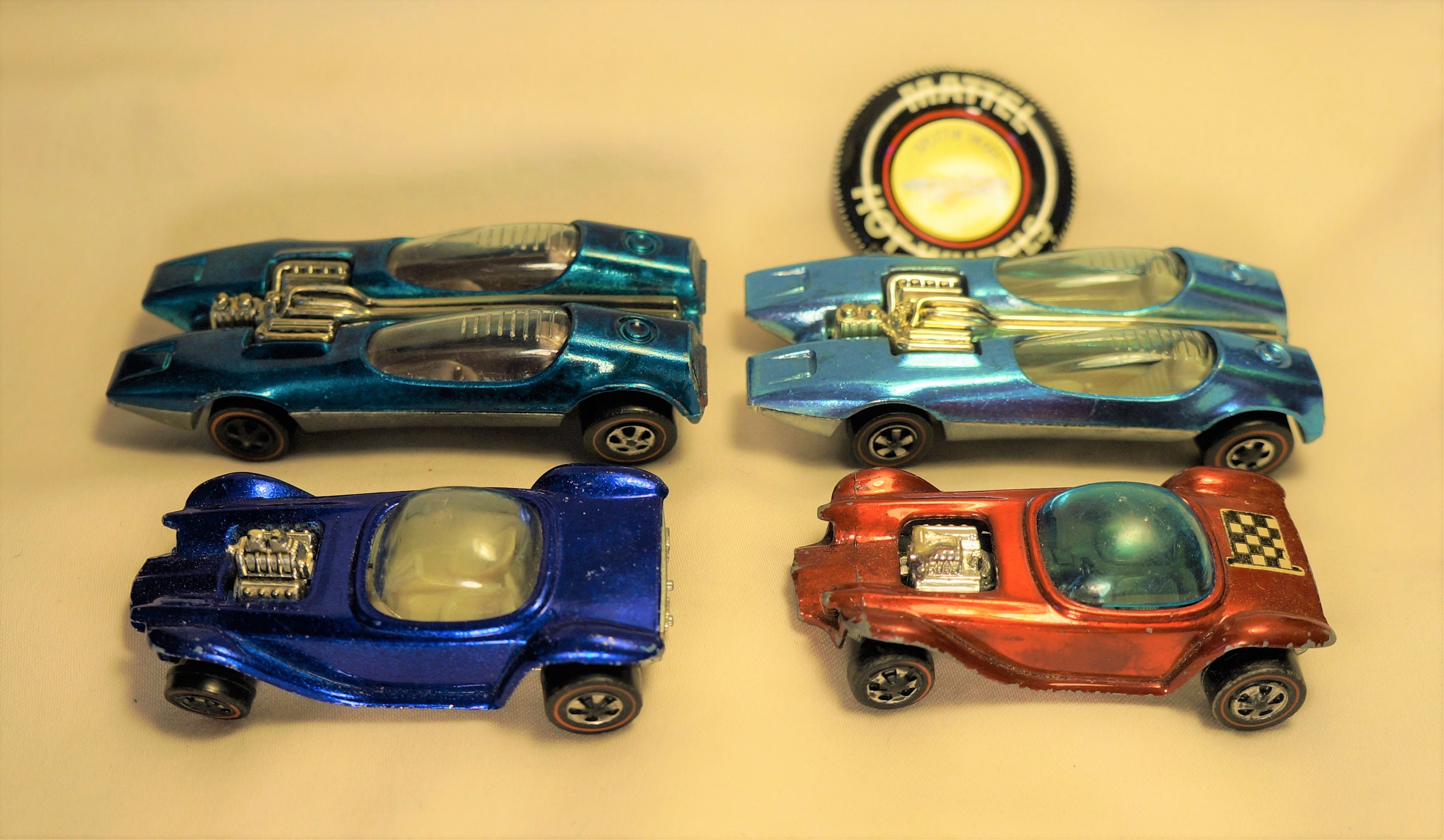 Vintage (NOT REISSUE) Redline Hot Wheels and Buttons, Splittin Image