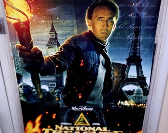 Affiche de film originale Le livre des secrets : Trésor national DS, Nicolas Cage, 27 x 41 po.