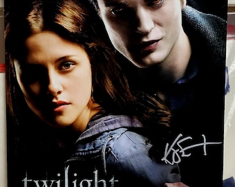 Affiche authentique signée Kristen Stewart Twilight 20 x 12 po