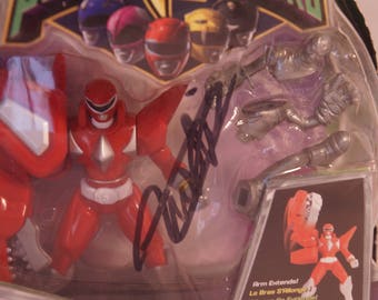 2009 Red Ranger Might Morphin Power Rangers signed action figure NIB