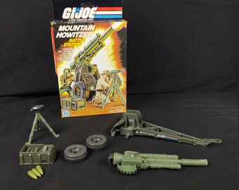 1984 GI Joe ARAH Mountain Howitzer Complete In Box With Blueprints, Hasbro A Real American Hero