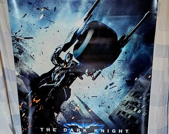 Original The Dark Knight DS One Sheet, Heath Ledger Joker, Christian Bale Batman, 27"x41"