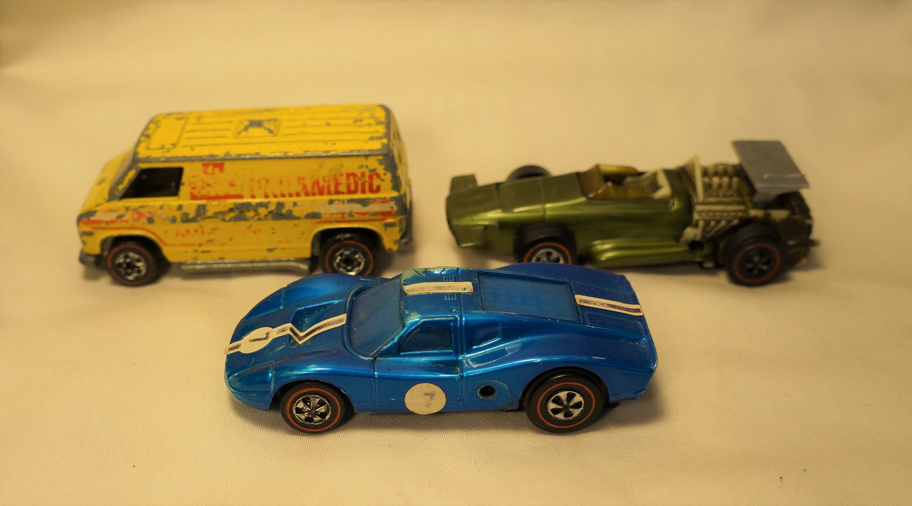 Vintage Redline Hot Wheels Yellow Paramedic Van
