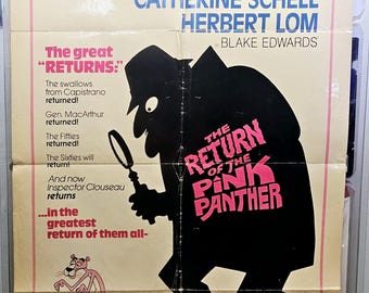 Vintage The Return of the Pink Panther, Peter Sellers, authentic movie theater one-sheet movie poster 27&quot;x41&quot;