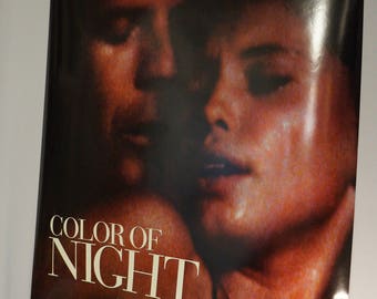 1994 "Color of Night" movie D/S one sheet movie poster, Bruce Willis and Jane March