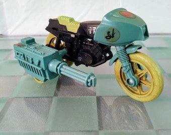 Vintage GI Joe Cobra Dreadnok Ground Assault Motorcycle and Sidecar Gun 1986, Sears Exclusive, ARAH!