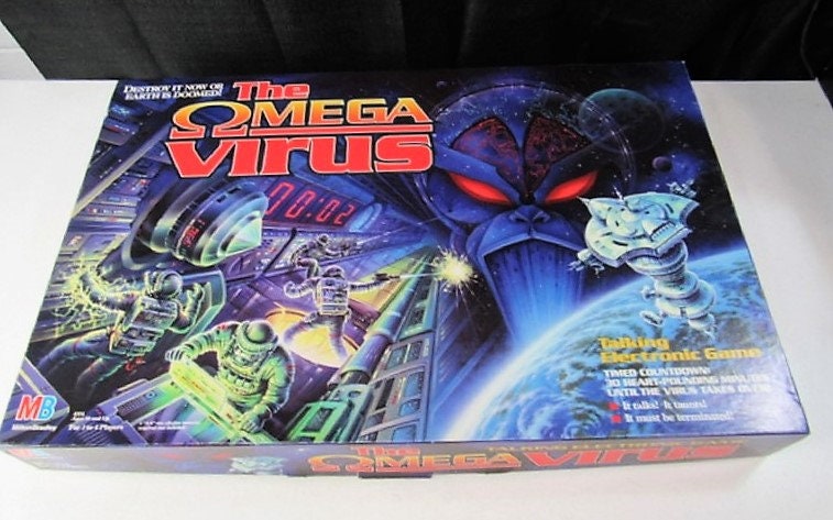 Vintage 1992 Milton Bradley Omega Virus board game clean, working, and IOB