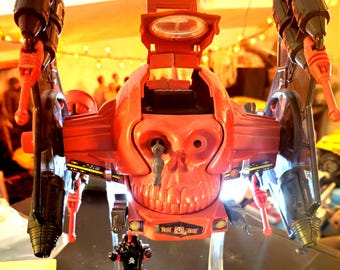 Vintage 1982 Palitoy Action Force Red Shadows Robo Skull and Red Wolf Driver, 98% Complete ARAH