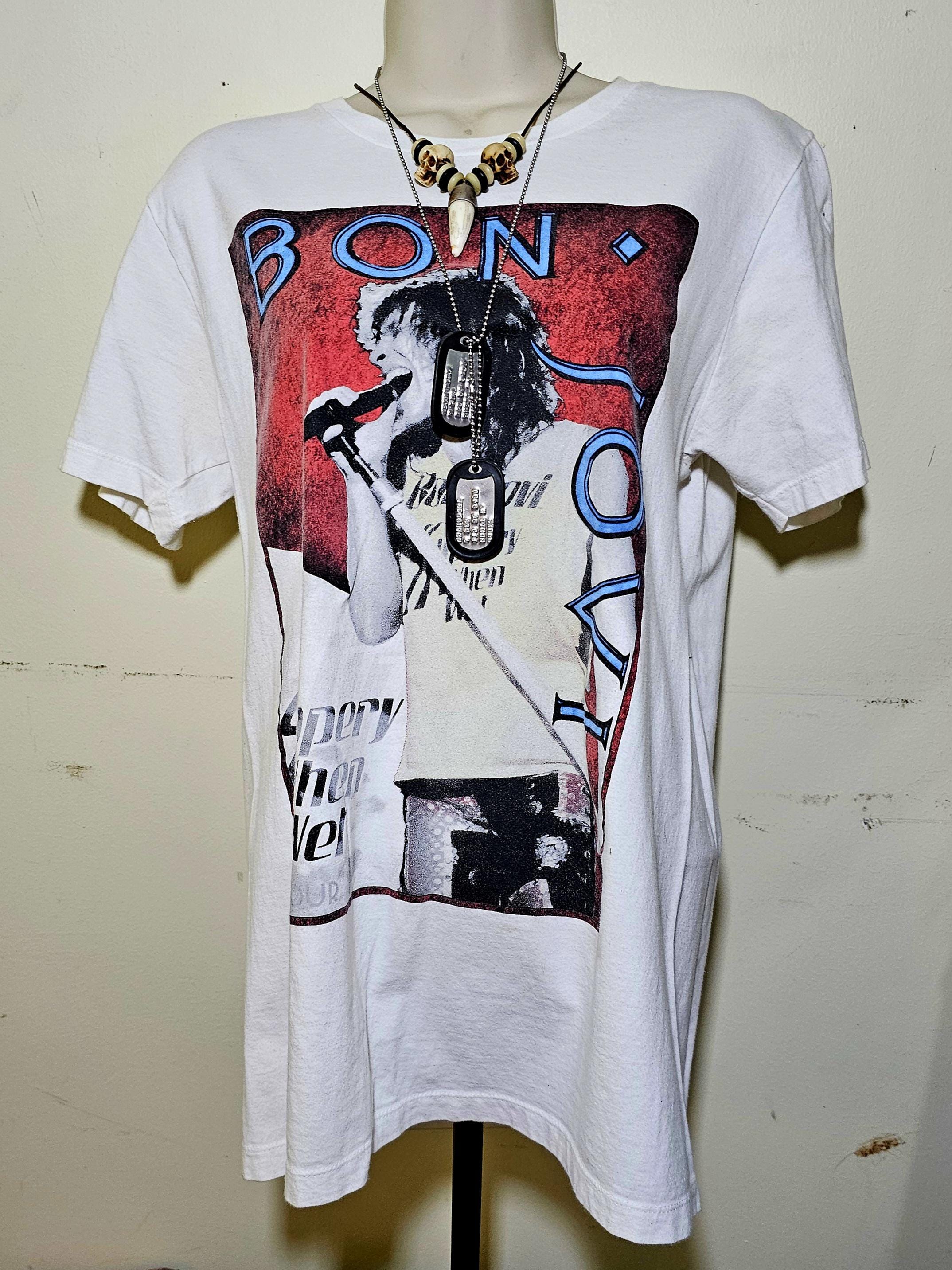 Vintage 1986 Bon Jovi Slippery When Wet Tour T Shirt, Excellent 
