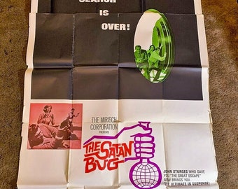 Original Satan Bug Three Sheet Movie Poster