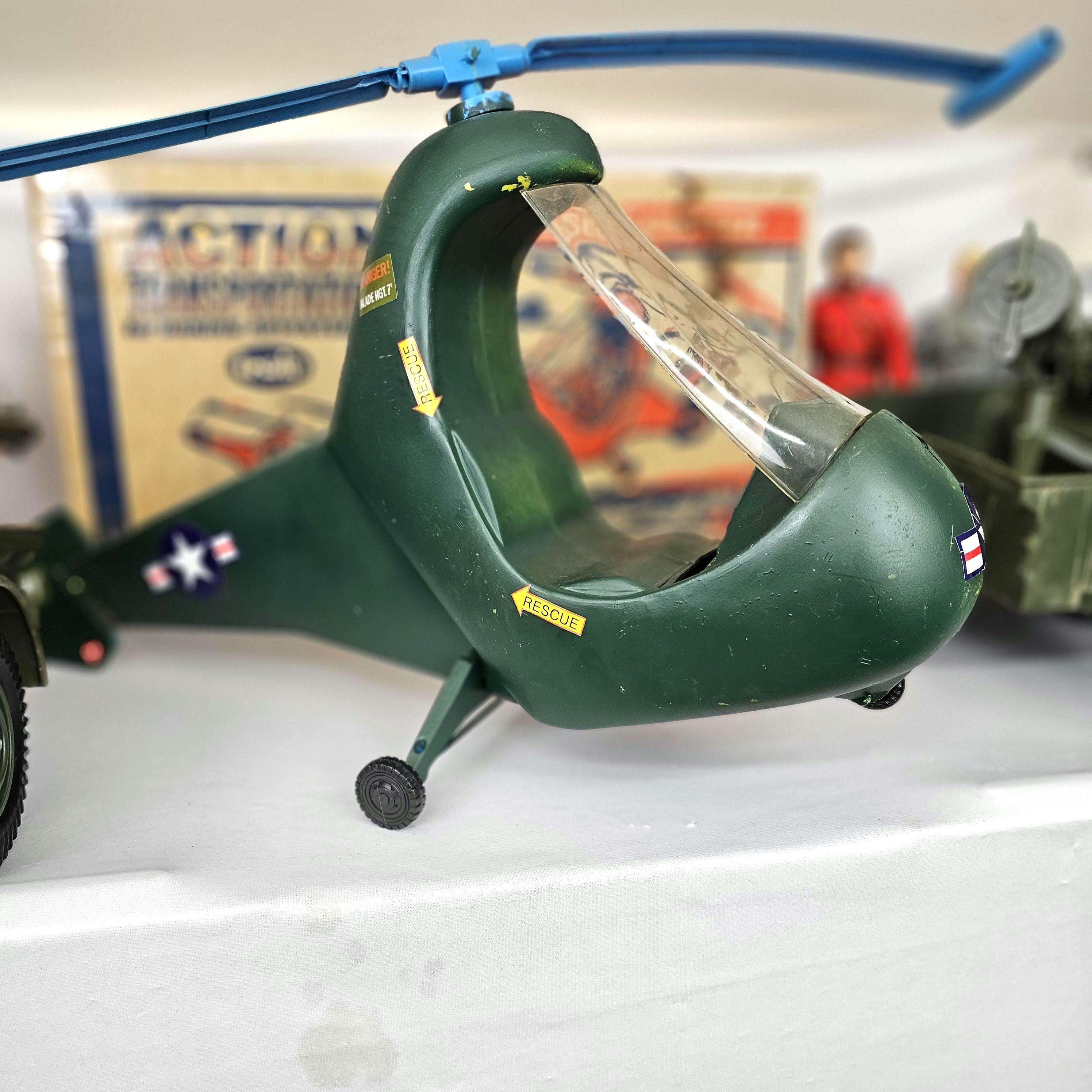 Vintage 1960s Irwin GI Joe Jet Helicopter in Original Box