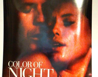 1994 "Color of Night" movie D/S one sheet movie poster, Bruce Willis and Jane March